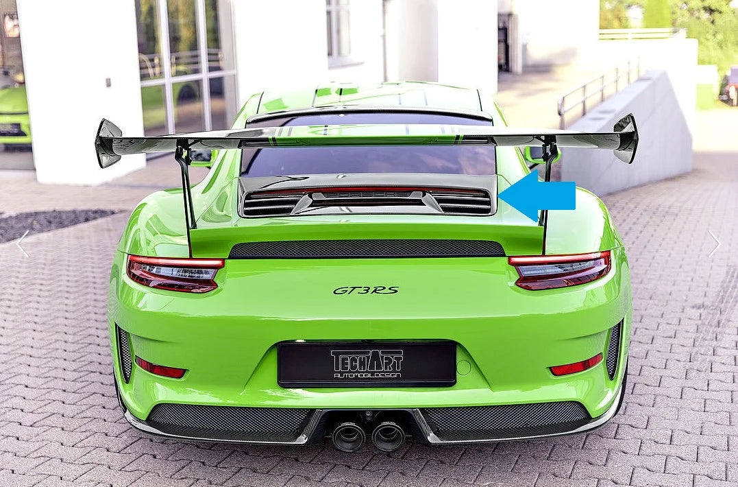 Cubierta superior en carbono "glaseado" para el 991.2 GT3 RS de 2018
