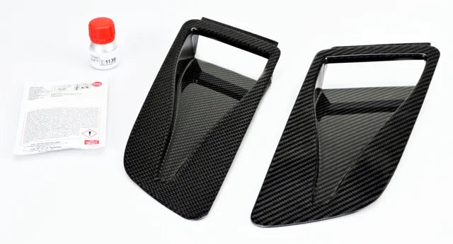 Set de ductos NACA para cofre TechArt – 991.2 GT2 RS / 991.2 GT3 RS – Carbono visible acabado brillante