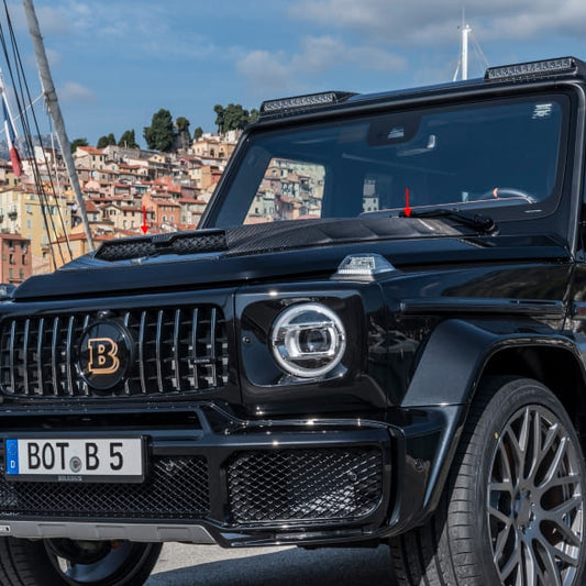 Aditamento de cofre BRABUS en carbono brillante – Clase G W463A