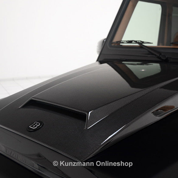 Aditamento de cofre (bonnet) BRABUS en carbono brillante – Clase G W463
