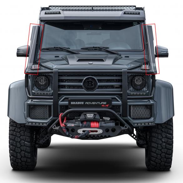 Tomas de aire tipo “snorkel” BRABUS en carbono brillante – Clase G W463